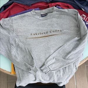 Lakeland College Gray Crewneck Sweatshirt vintage l/s Jansport